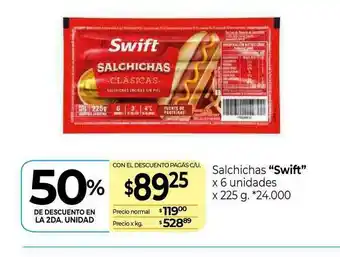 La Anonima Salchichas Swift x 225g oferta