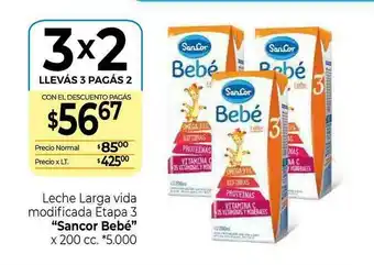 La Anonima Leche Larga Vida Modificada Etapa 3 Sancor Bebé x 200cc oferta
