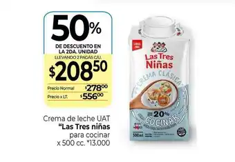 La Anonima Crema De Leche Uat Las Tres Niñas Para Cocinar x 500cc oferta