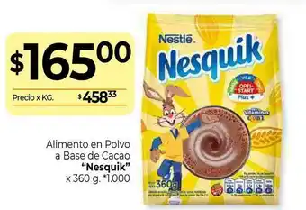 La Anonima Alimento En Polvo A Base De Cacao Nesquik x 360g oferta