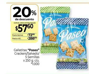 La Anonima Galletitas Paseo Crackers Salvado 5 Semillas x 250g oferta