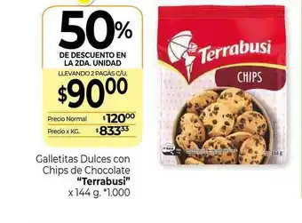 La Anonima Galletitas Dulce Con Chips De Chocolate Terrabusi x 144g oferta