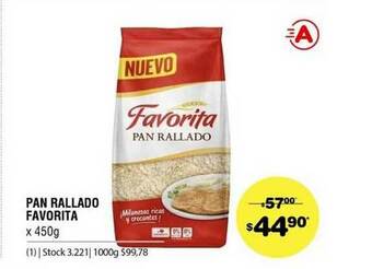 Atomo Conviene Pan Rallado Favorita x 450g oferta