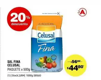 Atomo Conviene Sal Fina Celusal x 500g oferta