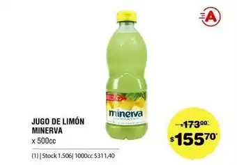 Atomo Conviene Jugo De Limón Minerva x 500cc oferta