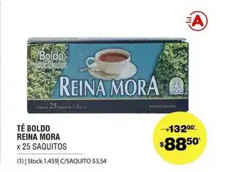 Atomo Conviene Té Boldo Reina Mora oferta