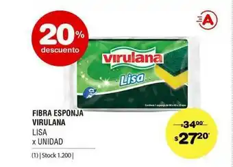 Atomo Conviene Fibra Esponja Virulana 20% Descuento oferta