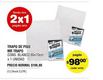 Atomo Conviene Trapo De Piso Mr Trapo oferta