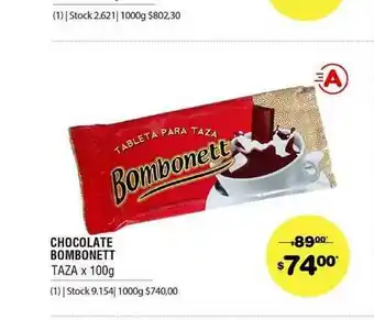 Atomo Conviene Chocolate Bombonett Taza x 100g oferta