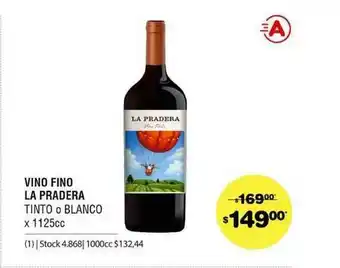 Atomo Conviene Vino Fino La Pradera Tinto O Blanco x 1125cc oferta