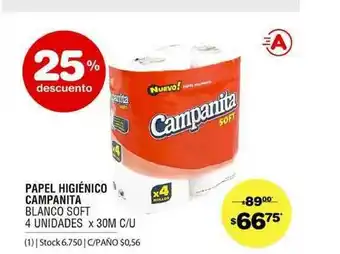Atomo Conviene Papel Higiénico Campanita 25% Descuento oferta