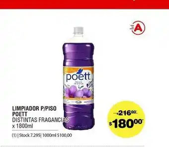Atomo Conviene Limpiadaor P Piso Poett x 1800ml oferta