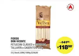 Atomo Conviene Fideos Don Vicente x 500gr oferta