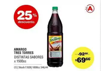 Atomo Conviene Amargo Tres Torres x 1500cc oferta