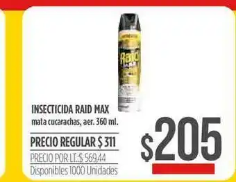 Supermercados Vea Inseticida Raid Max 360ml oferta