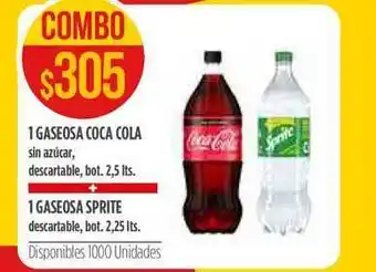 Supermercados Vea Gaseosa Coca Cola + 1 Gaseosa Sprite oferta