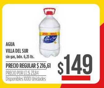 Supermercados Vea Agua Villa Del Sur x 6,25lts oferta