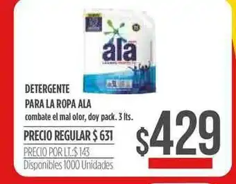 Supermercados Vea Detergente Para La Ropa Ala 3 lts oferta
