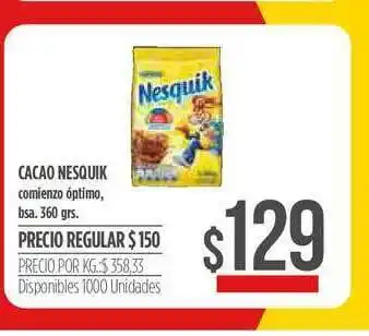 Supermercados Vea Caccao Nesquik 360grs oferta