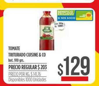 Supermercados Vea Tomate Triturado Cuisine & Co 910grs oferta