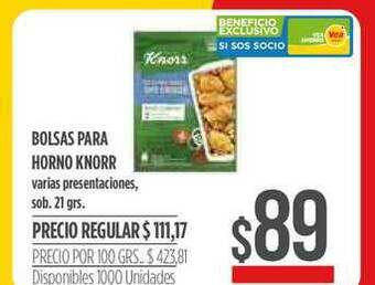 Supermercados Vea Bolsas Para Horno Knorr 21grs oferta