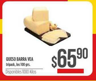 Supermercados Vea Queso Barra Vea 100grs oferta