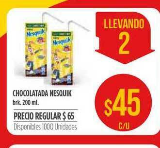 Supermercados Vea Chocolatada Nesquik 200ml oferta