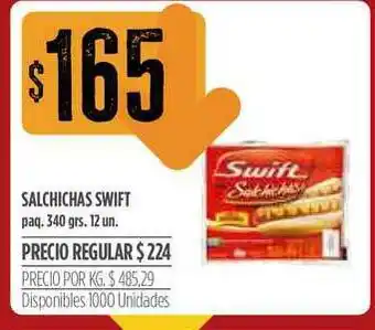 Supermercados Vea Salchichas Swift 340grs oferta