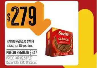 Supermercados Vea Hamburguesas Swift 320grs oferta