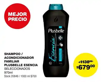 Atomo Conviene SHAMPOO / ACONDICIONADOR FAMILIAR PLUSBELLE ESENCIA SELECCIONADOS 970ml oferta