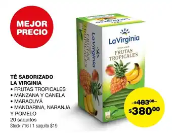 Atomo Conviene TÉ SABORIZADO LA VIRGINIA 20 saquitos oferta