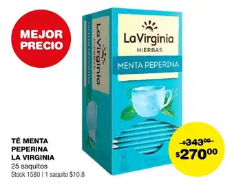 Atomo Conviene TÉ MENTA PEPERINA LA VIRGINIA 25 saquitos oferta
