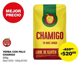 Atomo Conviene YERBA CON PALO CHAMIGO 500g oferta