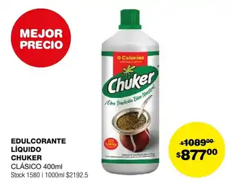 Atomo Conviene EDULCORANTE LÍQUIDO CHUKER CLÁSICO 400ml oferta
