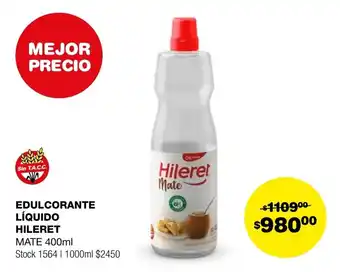 Atomo Conviene EDULCORANTE LÍQUIDO HILERET MATE 400ml oferta
