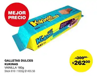 Atomo Conviene GALLETAS DULCES KUKINAS VAINILLA 180g oferta