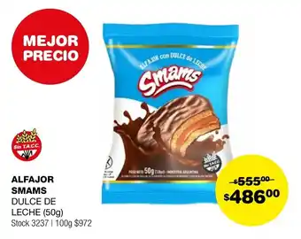 Atomo Conviene ALFAJOR SMAMS DULCE DE LECHE (50g) oferta