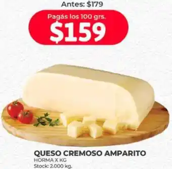 Supermercados Tadicor QUESO CREMOSO AMPARITO oferta