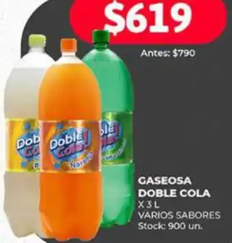 Supermercados Tadicor GASEOSA DOBLE COLA X3L oferta