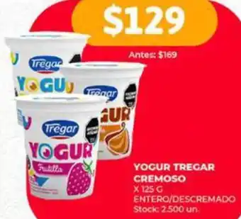 Supermercados Tadicor YOGUR TREGAR CREMOSO x 125g oferta