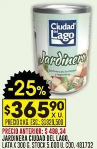 Coto JARDINERA CIUDAD DEL LAGO, LATA X 300 G oferta