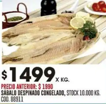 Coto SABALO DESPINADO CONGELADO oferta