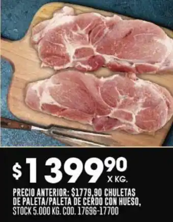 Coto CHULETAS DE PALETA/PALETA DE CERDO CON HUESO oferta