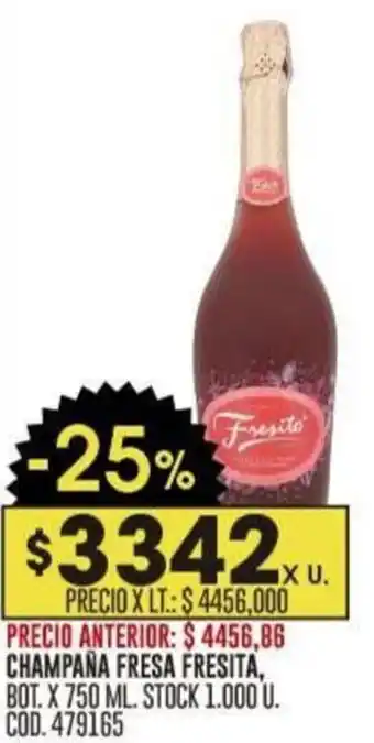 Coto CHAMPAÑA FRESA FRESITA, BOT. X 750 ML. oferta