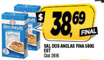 Supermercados Yaguar Sal Dos Anclas Fina 500g Est oferta
