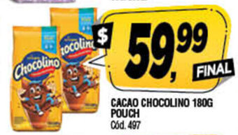 Supermercados Yaguar Cacao Chocolino 180g Pouch oferta