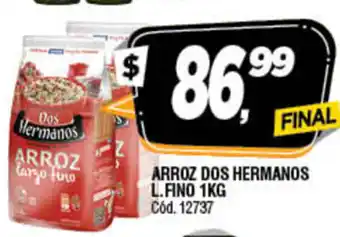 Supermercados Yaguar Arroz Dos Hermanos L. Fino 1 kg oferta