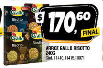 Supermercados Yaguar Arroz Gallo Risotto 240g oferta
