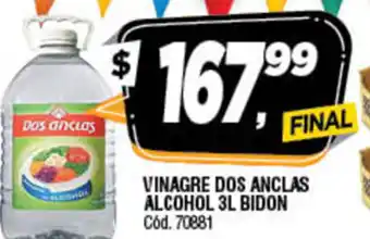 Supermercados Yaguar Vinagre Dos Anclas Alcohol 3L Bidon oferta