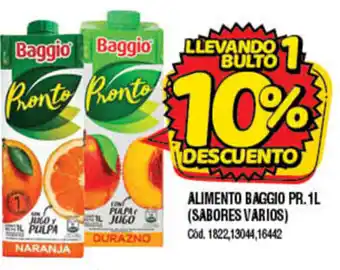 Supermercados Yaguar Alimento Baggio PR. 1L (Sabores Varios) oferta